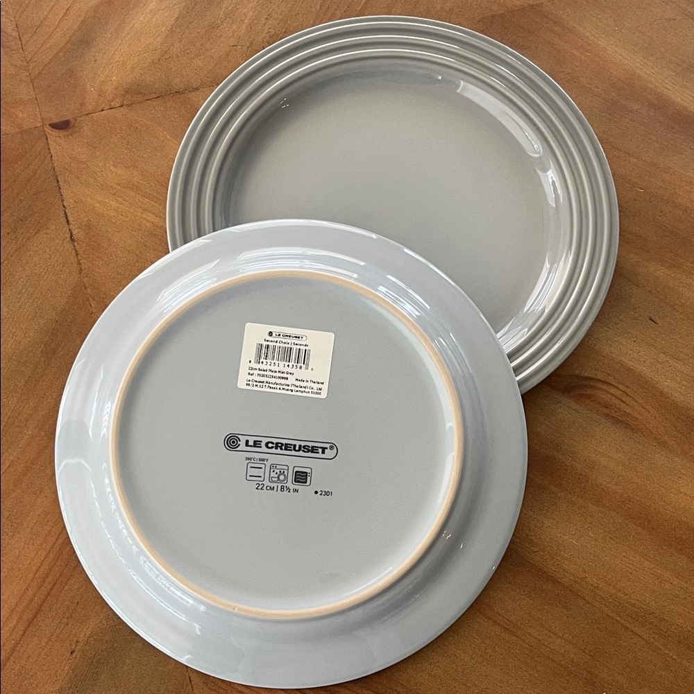 Le Creuset Elegant Gray Salad Plates